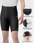 ROCKBROS Kurz Fahrradhose Herren 3D Gepolsterte Radlerhose mit Tasche