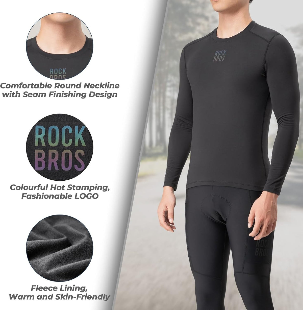 ROCKBROS Langarm Ärmel Radtrikot Herren