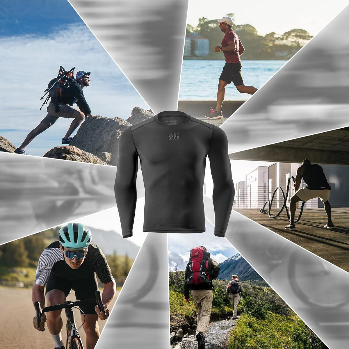ROCKBROS Langarm Ärmel Radtrikot Herren