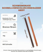 ROCKBROS Schnellverschluss für Brompton, Befestigungsriemen aus Leder