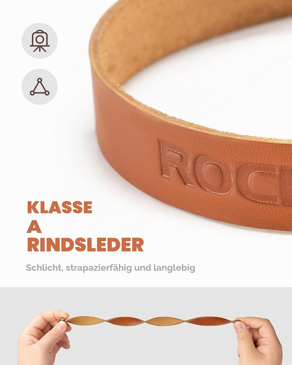 ROCKBROS Schnellverschluss für Brompton, Befestigungsriemen aus Leder