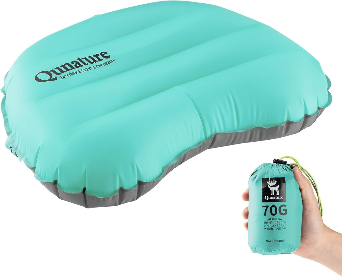 Qunature Aufblasbares Camping Kissen, Luftkissen Ultraleicht Tragbar
