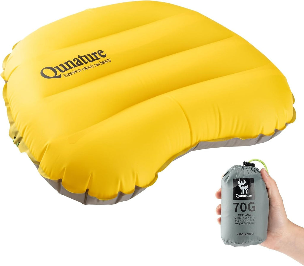 Qunature Aufblasbares Camping Kissen, Luftkissen Ultraleicht Tragbar