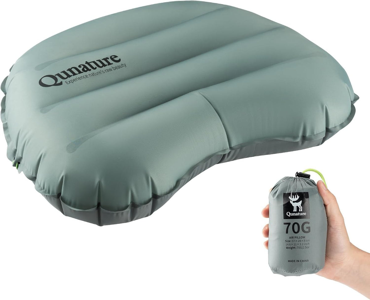 Qunature Aufblasbares Camping Kissen, Luftkissen Ultraleicht Tragbar