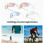 ROCKBROS Fahrradbrille Sportsonnenbrille Photochrom Rennradbrille Rahmenlose