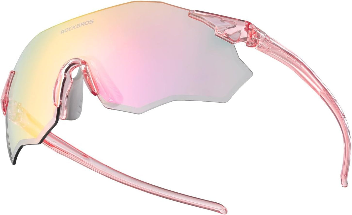 ROCKBROS Fahrradbrille Sportsonnenbrille Photochrom Rennradbrille Rahmenlose