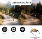 ROCKBROS Fahrradbrille Rennradbrille Sportsonnenbrille Rahmenlose Fahrrad