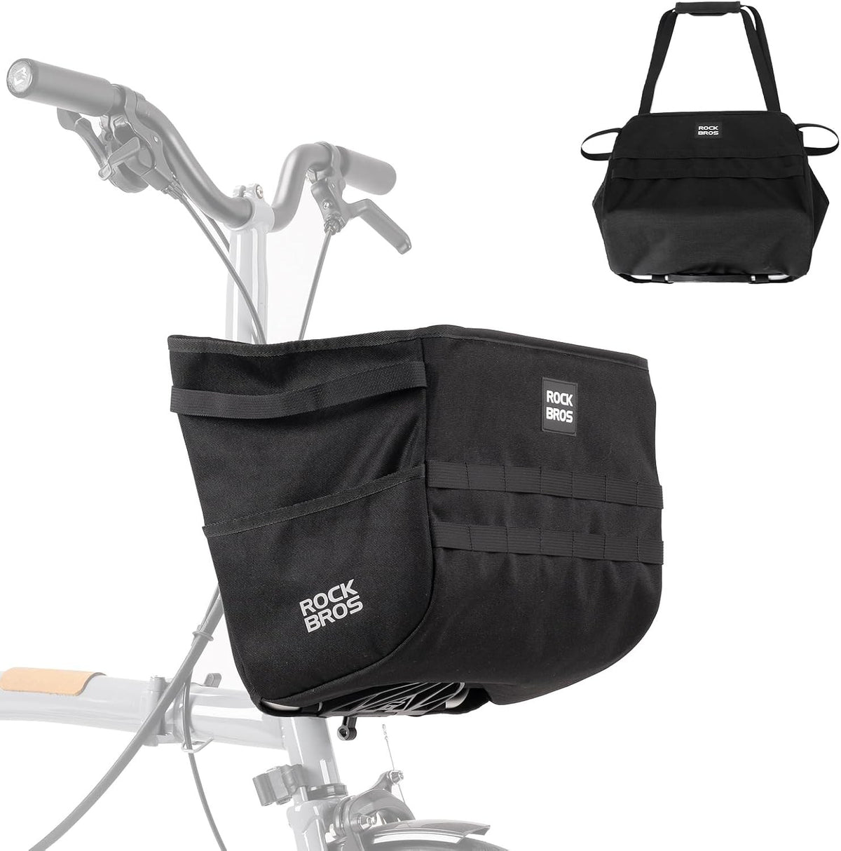 ROCKBROS Fahrradlenkertasche für Brompton Faltradkorbtasche Front Fahrrad