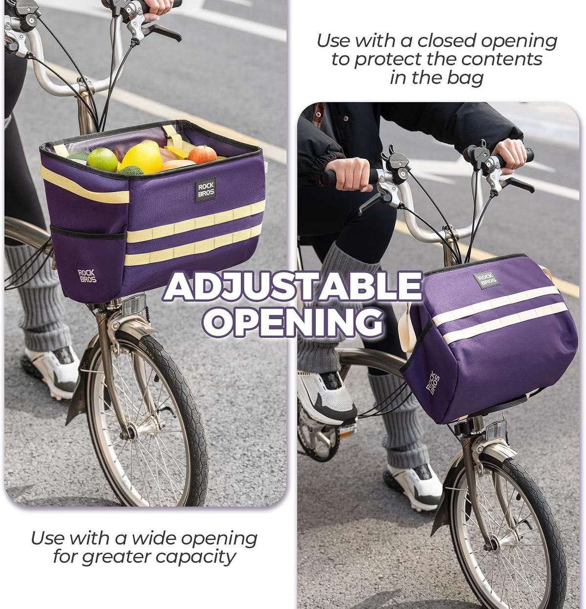 ROCKBROS Fahrradlenkertasche für Brompton Faltradkorbtasche Front Fahrrad