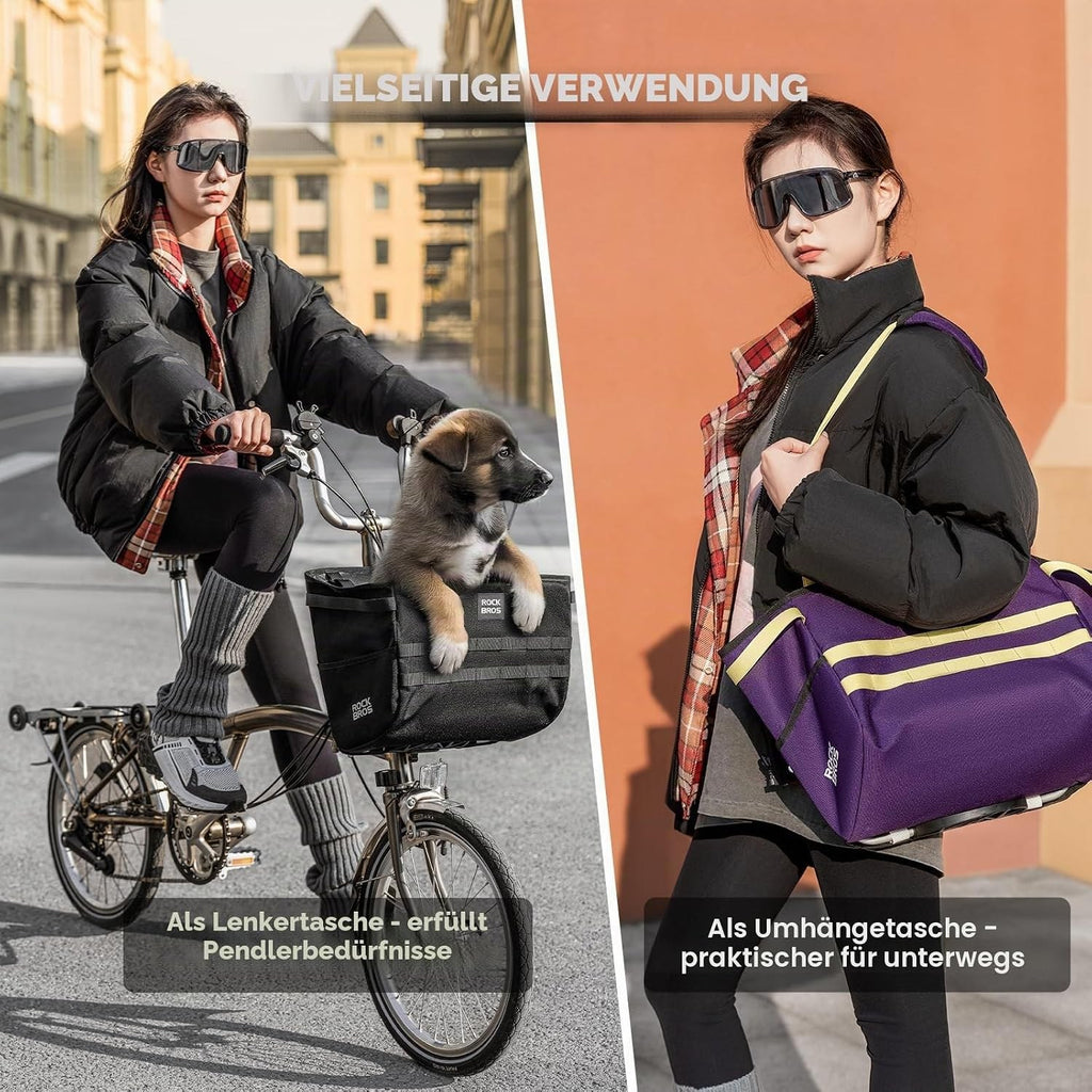 ROCKBROS Fahrradlenkertasche für Brompton Faltradkorbtasche Front Fahrrad