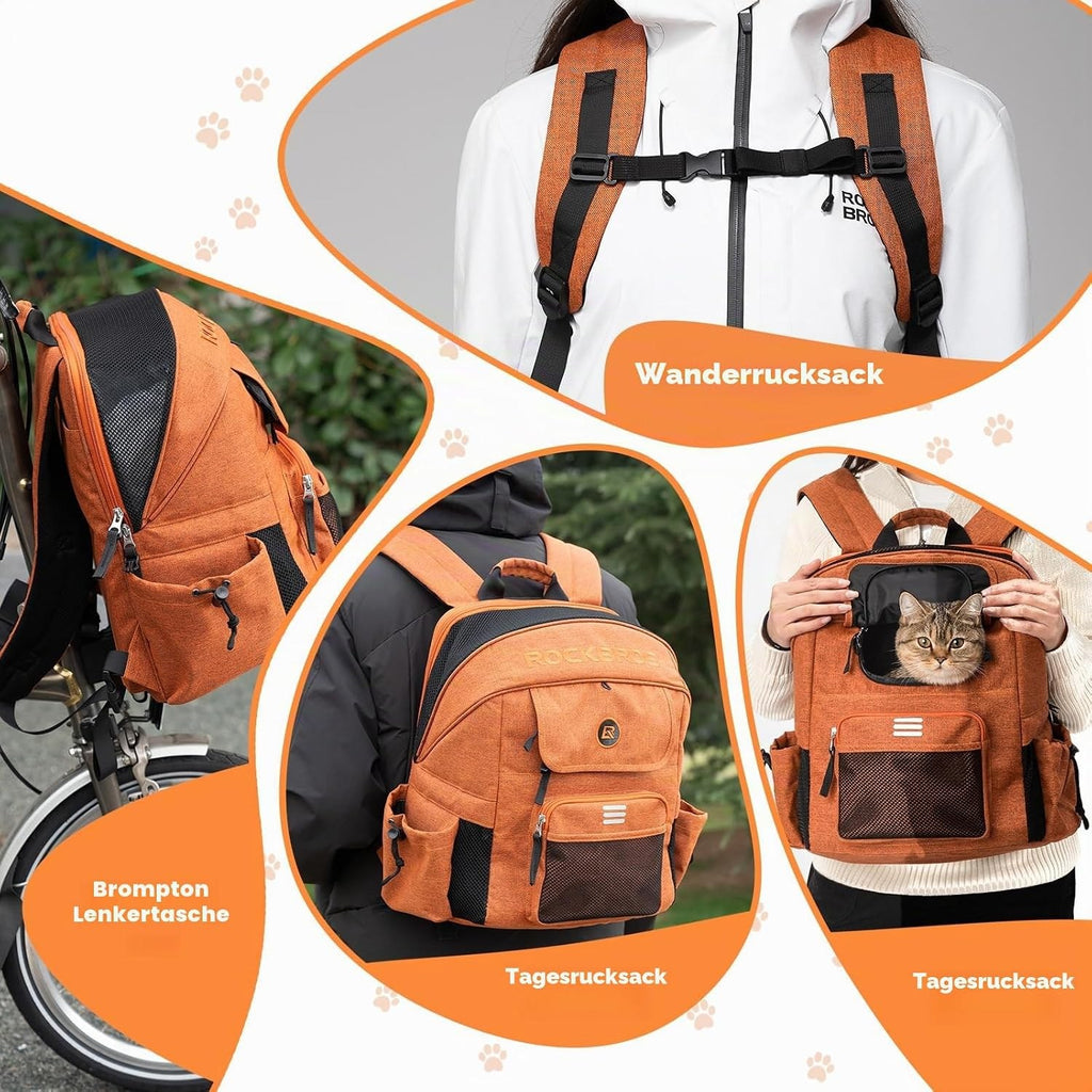 ROCKBROS Lenkertasche für Brompton, Fahrradlenkertasche für Haustier
