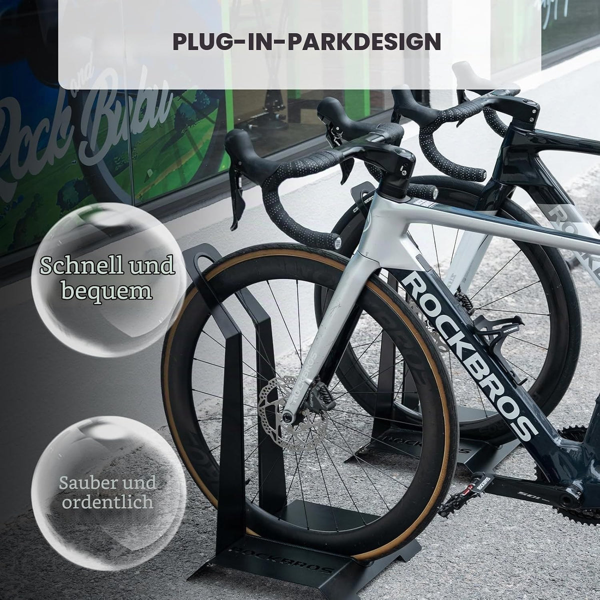 ROCKBROS Support Vélo en L Amovible en Acier Carbone - Pour VTT & Route