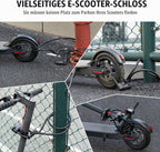 ROCKBROS Fahrradschloss Bügelschloss mit Kabel, 11 mm, 1,1 m, 4-Stellig