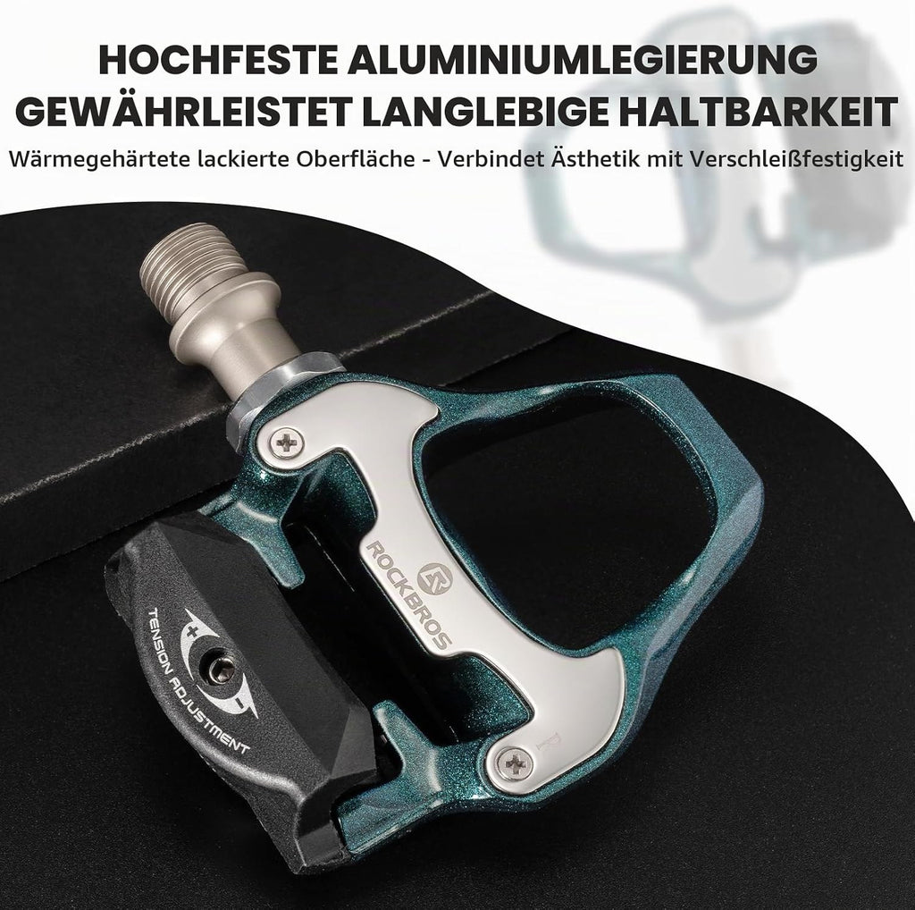ROCKBROS Klickpedale Aluminium, kompatibel mit Shimano SPD-SL