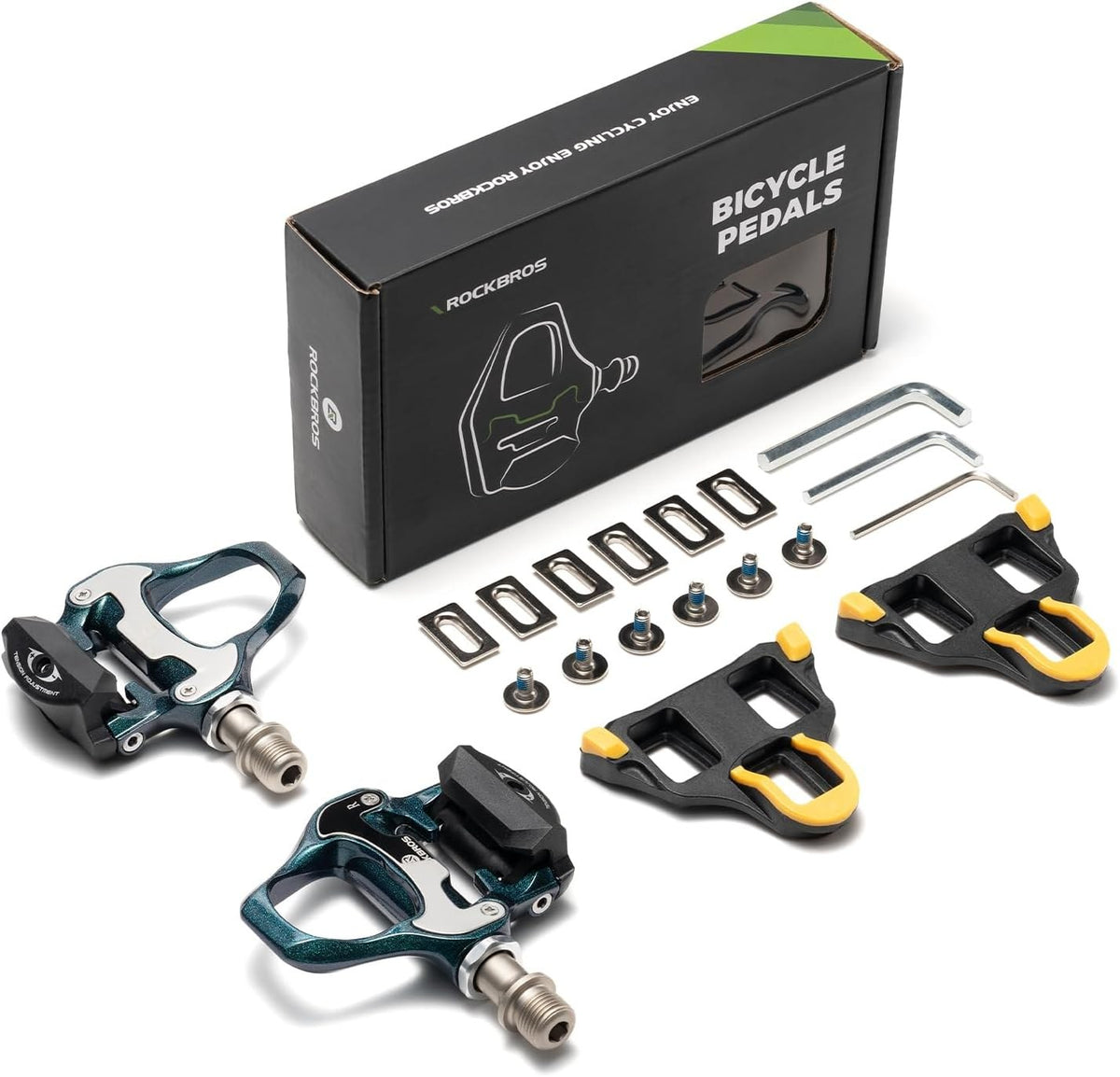 ROCKBROS Klickpedale Aluminium, kompatibel mit Shimano SPD-SL