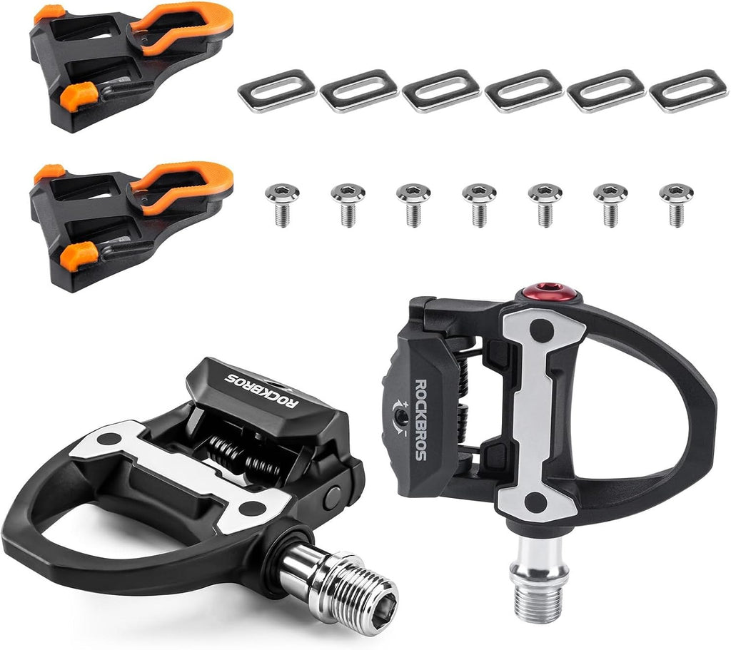 ROCKBROS Klickpedale aus Nylon, 9/16 Zoll, kompatibel mit Shimano SPD-SL