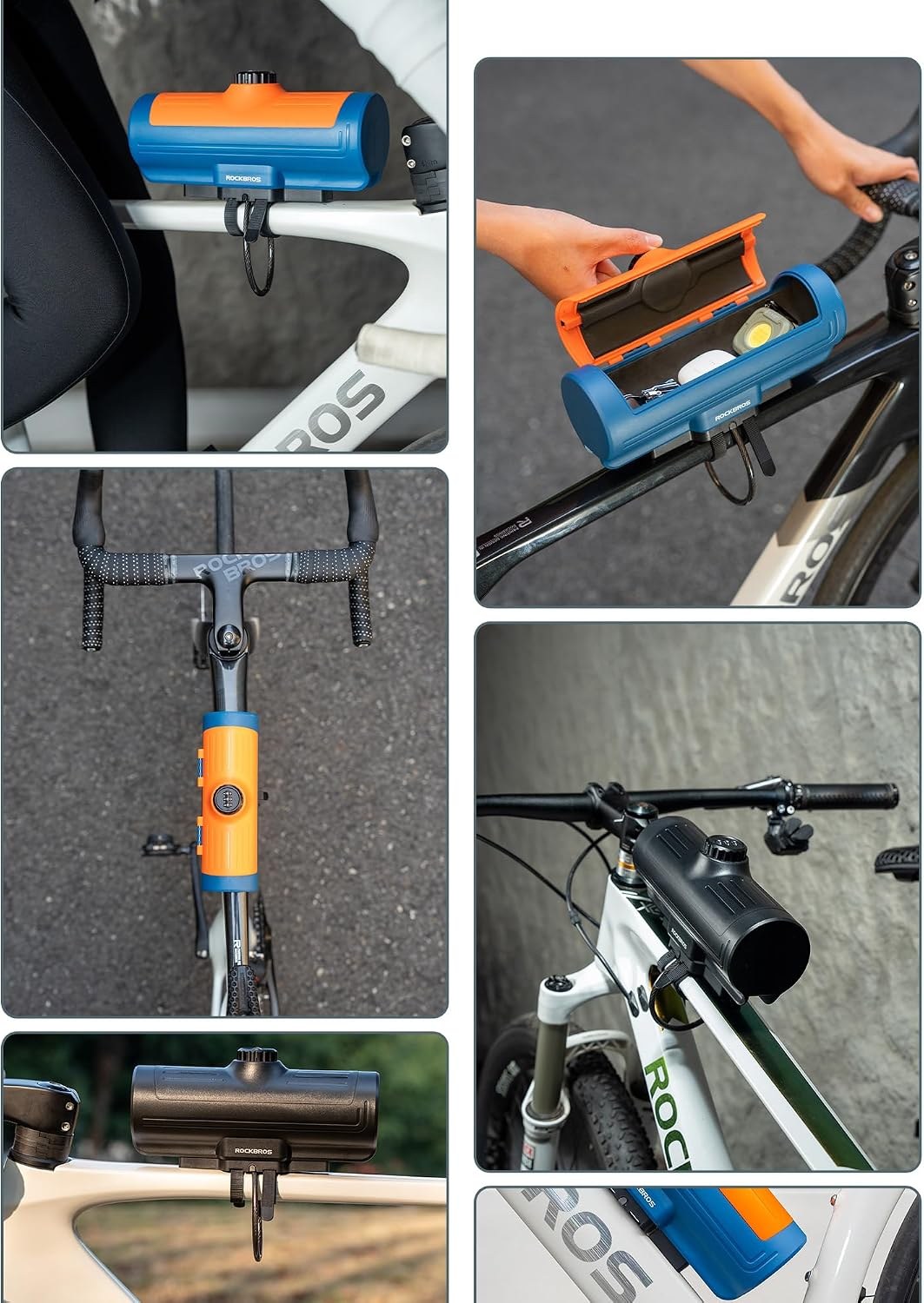 ROCKBROS Rahmentasche Fahrrad Oberrohrtasche mit Zahlenschloss