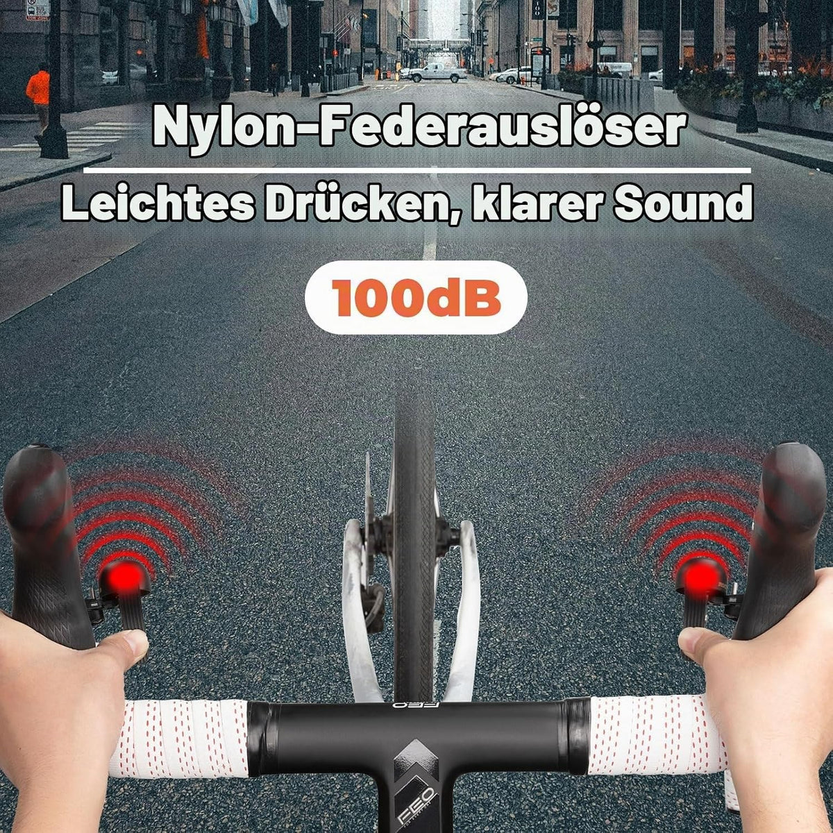 ROCKBROS Fahrradklingel Klingel Rennrad 100 dB für Drop Bar Lenker