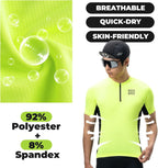 ROCKBROS Herren Radtrikot Fahrradtrikot Kurzarm, Atmungsaktiv Fahrrad Trikot