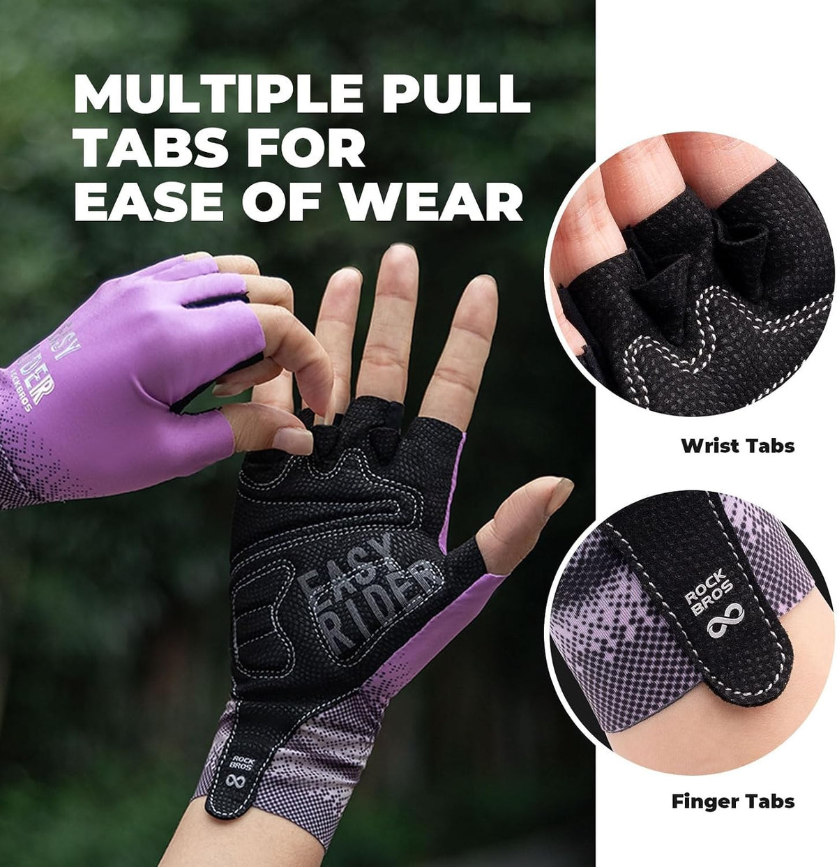 ROCKBROS Fahrradhandschuhe Fingerless Herren & Damen, verlängerte Stulpe