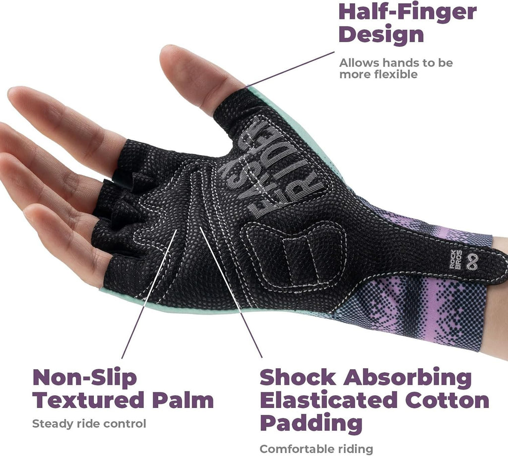 ROCKBROS Fahrradhandschuhe Fingerless Herren & Damen, verlängerte Stulpe
