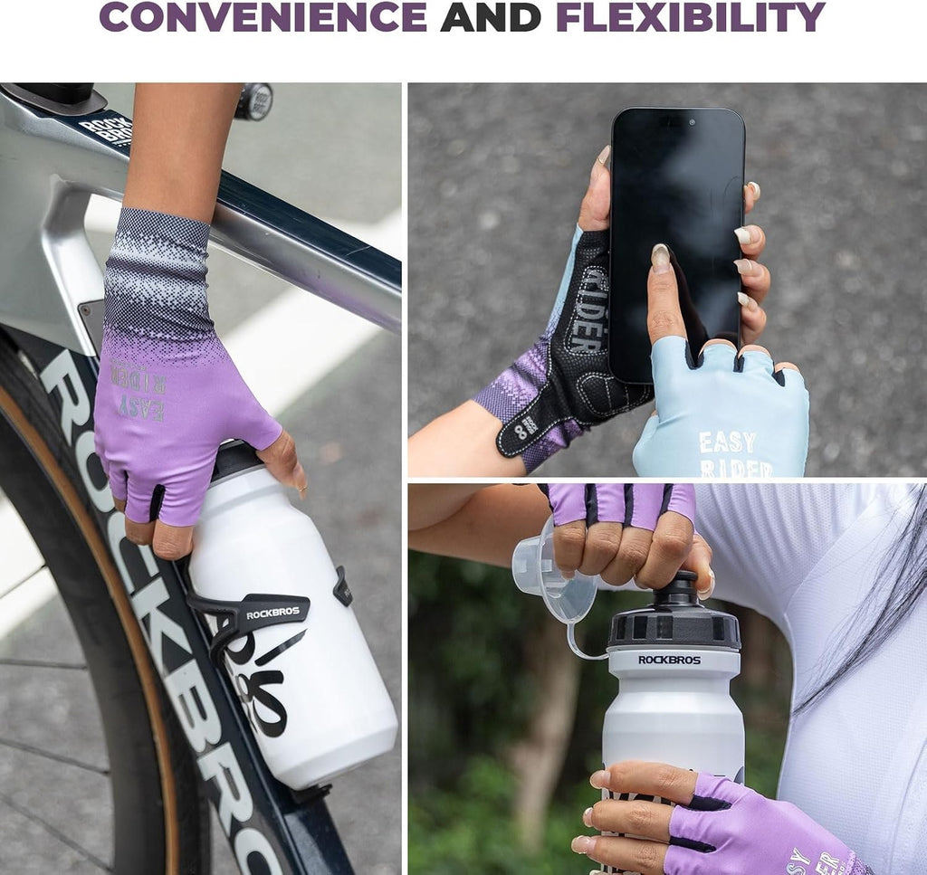 ROCKBROS Fahrradhandschuhe Fingerless Herren & Damen, verlängerte Stulpe
