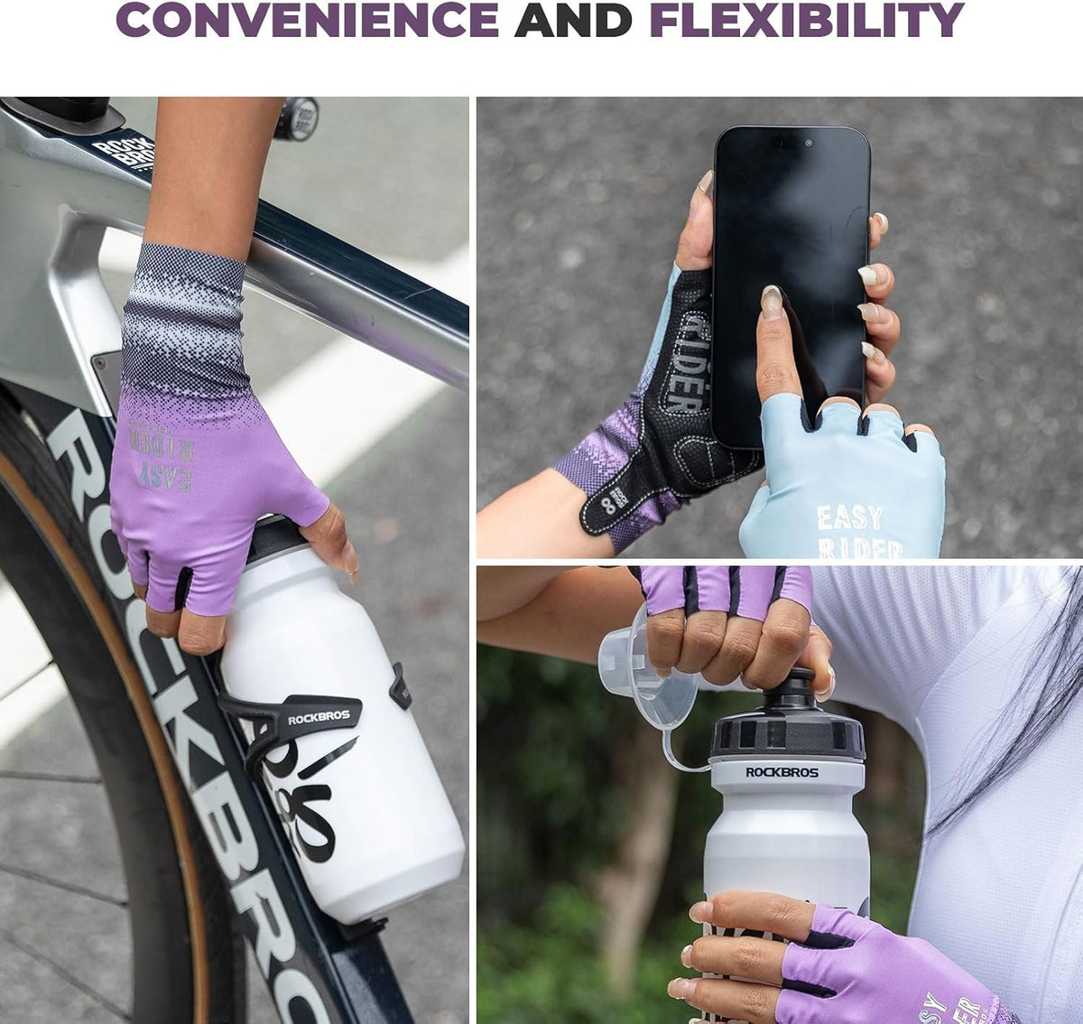 ROCKBROS Fahrradhandschuhe Fingerless Herren & Damen, verlängerte Stulpe