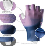 ROCKBROS TVI Damen Fahrradhandschuhe Sommer Halbfinger Atmungsaktiv