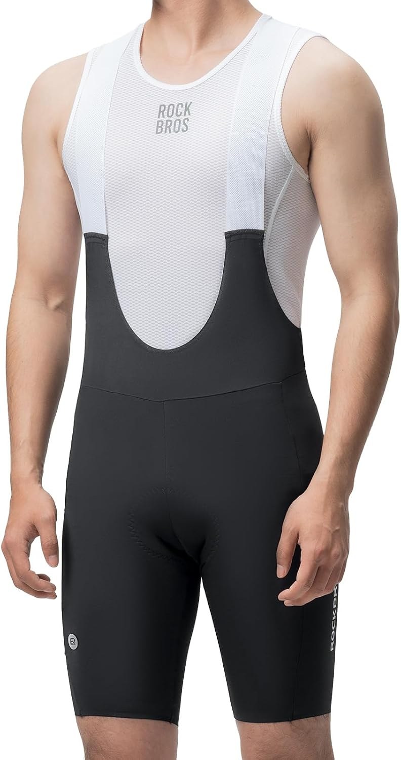 ROCKBROS Radlerhose Herren Gepolstert, Bib Shorts mit Träger
