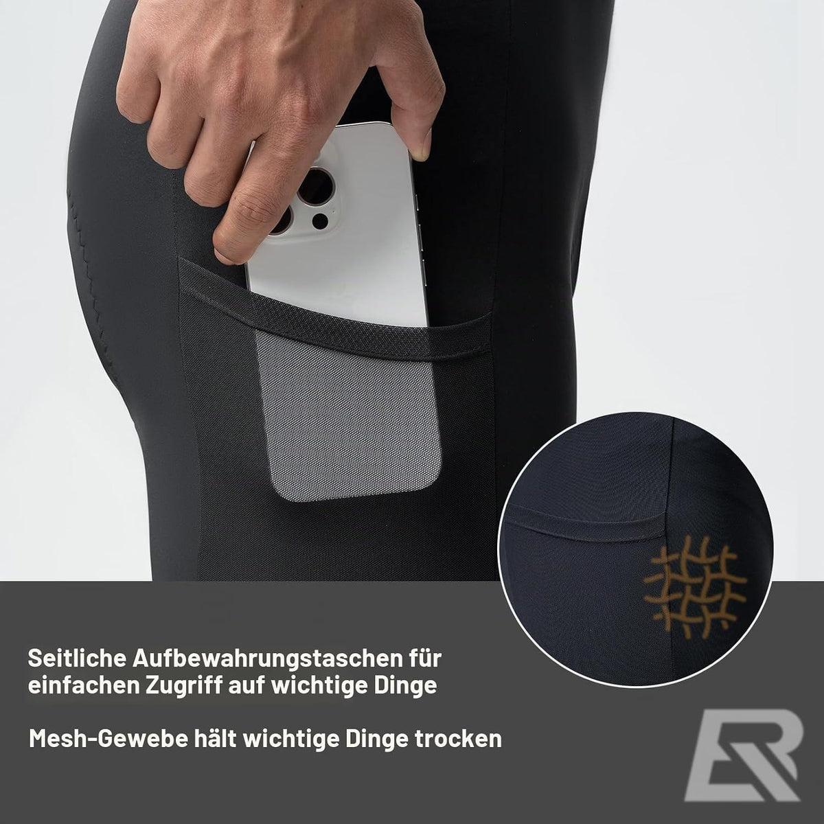 ROCKBROS Radlerhose Herren Gepolstert, Bib Shorts mit Träger