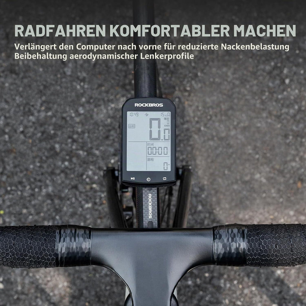 ROCKBROS Aero Fahrradcomputer Halterung mit Schnellverschluss Leichtbau Lenkerverlängerungshalterung Kompatibel mit