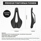 ROCKBROS Bequemer Fahrradsattel Herren & Damen, Rennradsattel Ergonomisch