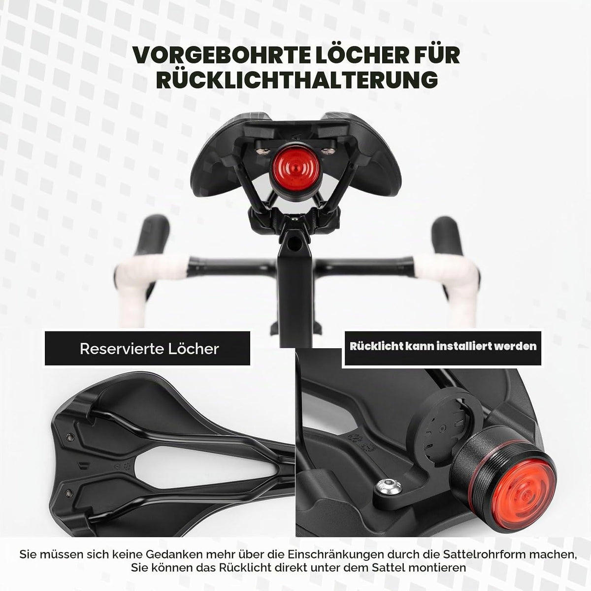 ROCKBROS Bequemer Fahrradsattel Herren & Damen, Rennradsattel Ergonomisch