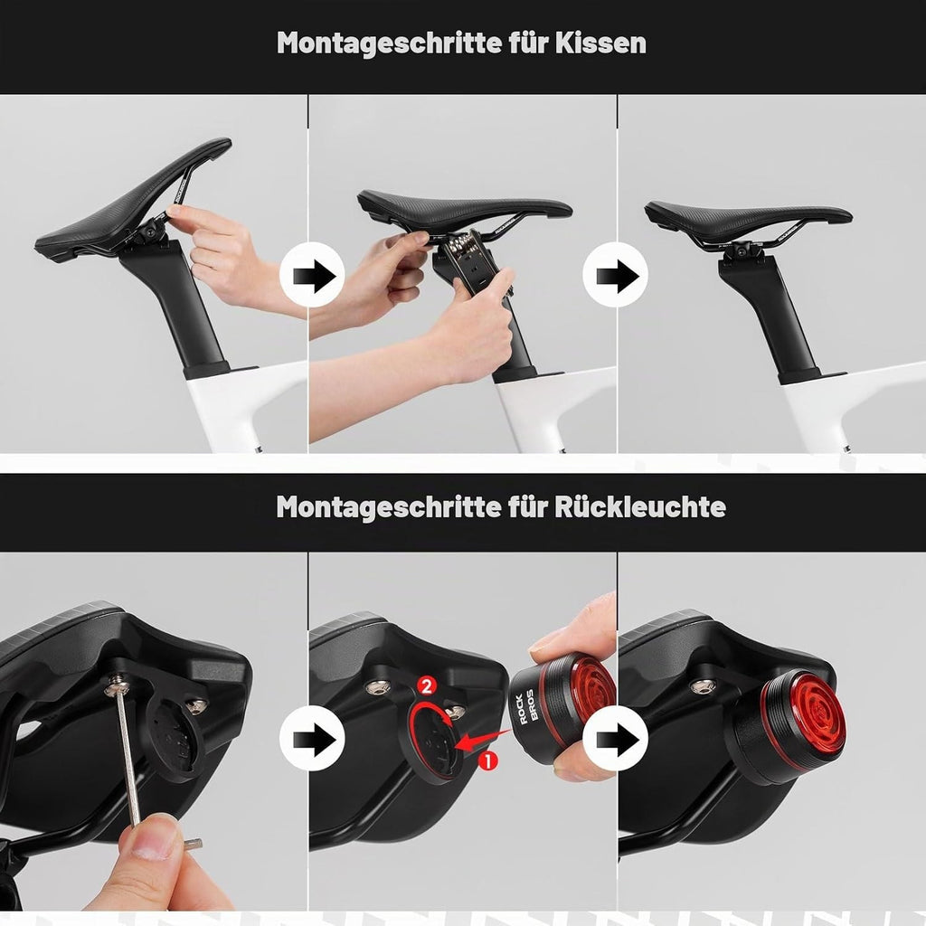 ROCKBROS Bequemer Fahrradsattel Herren & Damen, Rennradsattel Ergonomisch