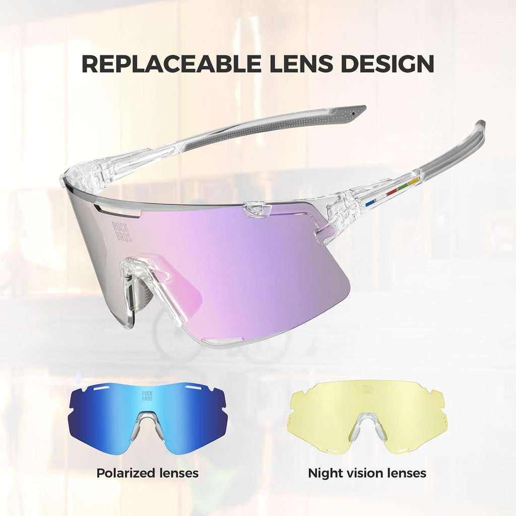 ROCKBROS Road to Sky Fahrradbrille Überbrille Polarisiert, UV400 Schutz