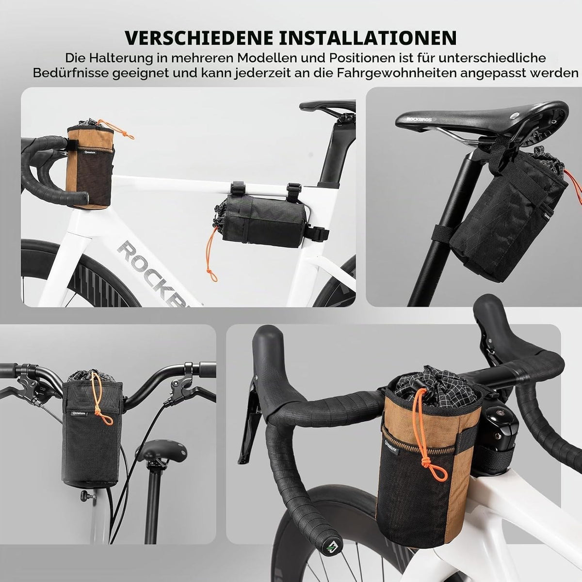 Qunature Fahrrad Food-Pouch 1 Liter Fahrrad Flaschenhalter