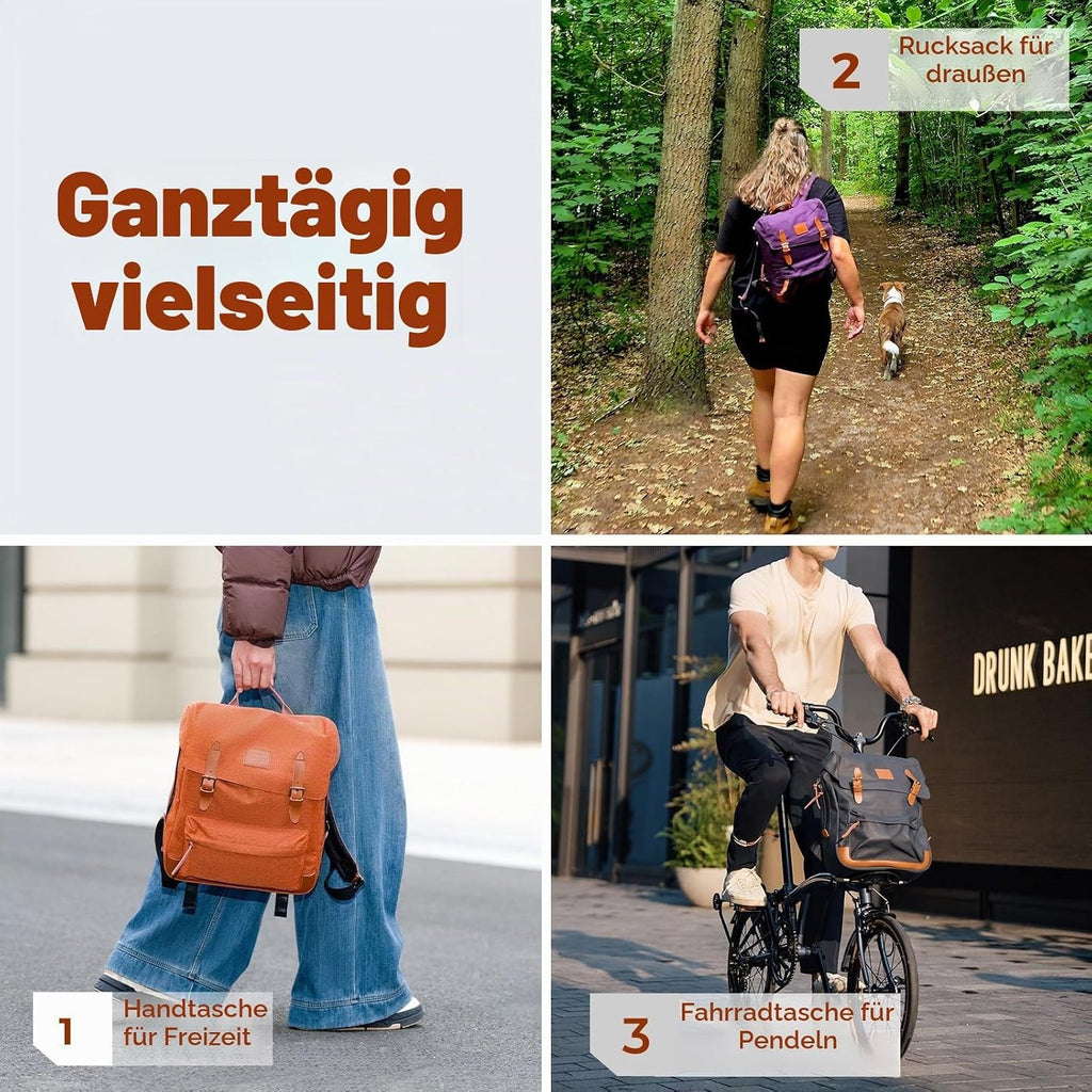 ROCKBROS Fahrrad Lenkertasche Für Brompton Faltrad Rucksack mit Laptopfach