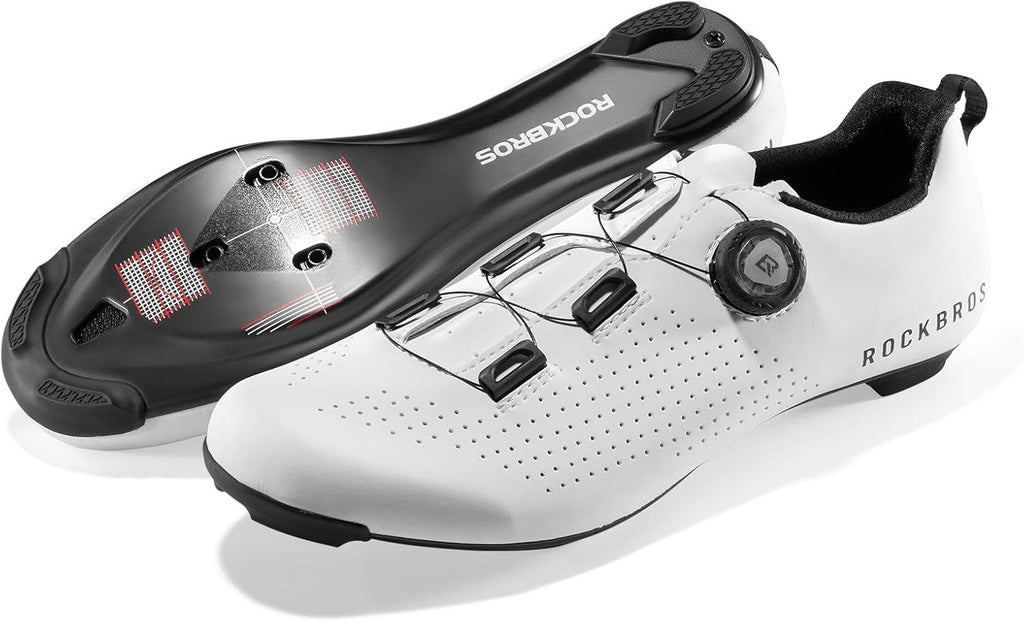 ROCKBROS Rennrad Fahrradschuhe Herren Damen – Carbonsohle T500, Klickschuhe