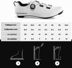 ROCKBROS Rennrad Fahrradschuhe Herren Damen – Carbonsohle T500, Klickschuhe