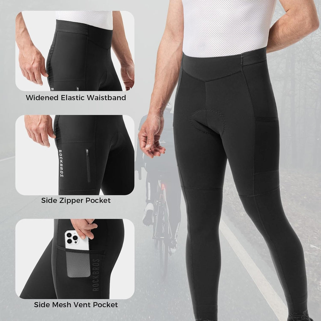 ROCKBROS Road to Sky Herren Radlerhose Lange Fahrradhose, Gepolstert