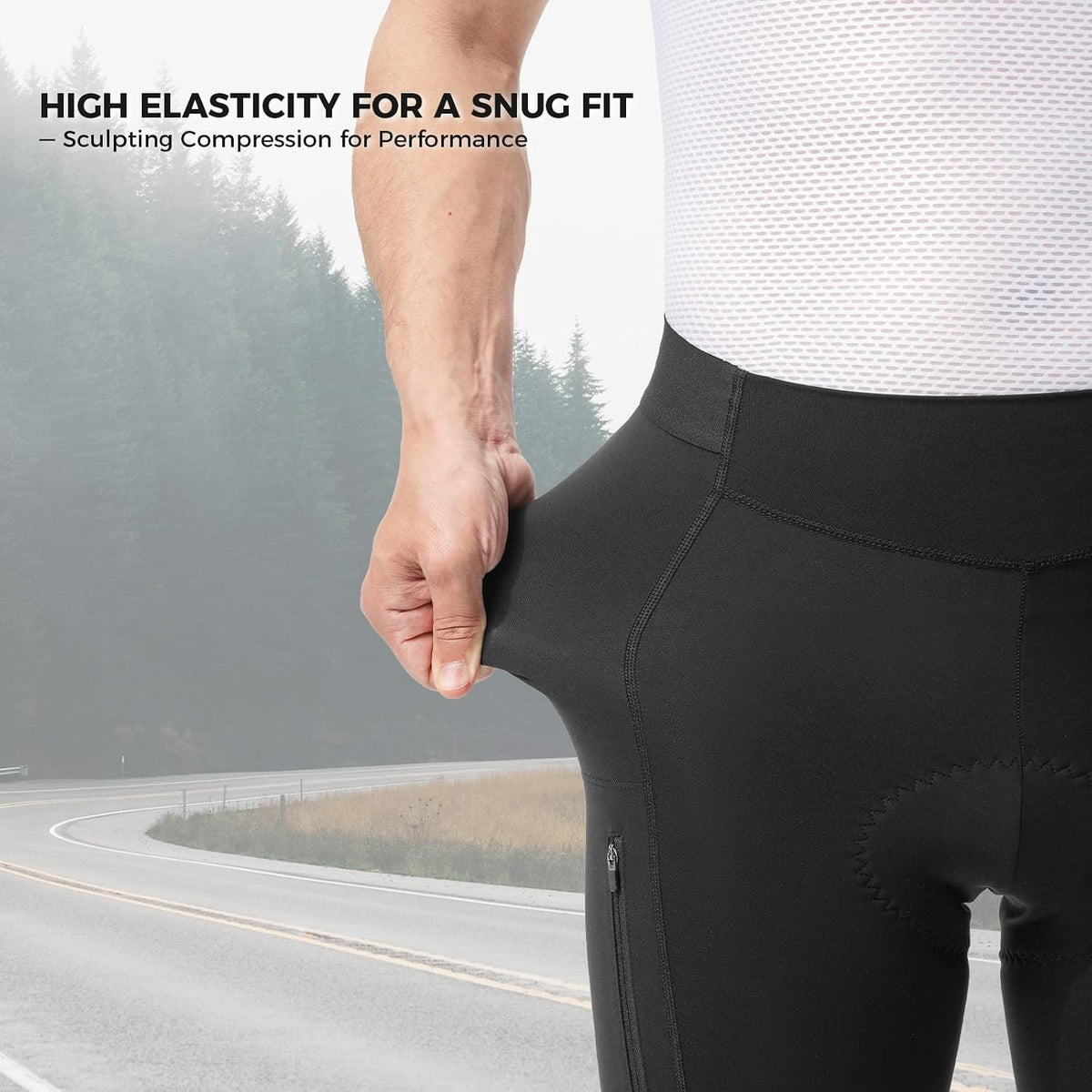 ROCKBROS Road to Sky Herren Radlerhose Lange Fahrradhose, Gepolstert