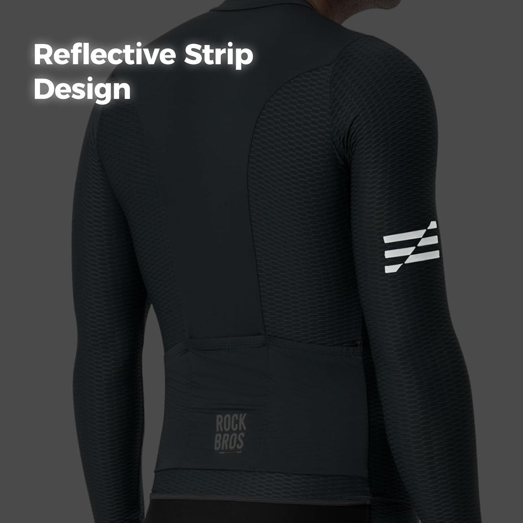 ROCKBROS Road to Sky Herren Radtrikot Fahrradtrikot Langarm