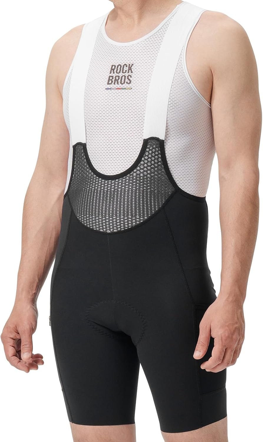 ROCKBROS Road to Sky Herren Träger Radhose Gepolstert, Atmungsaktiv