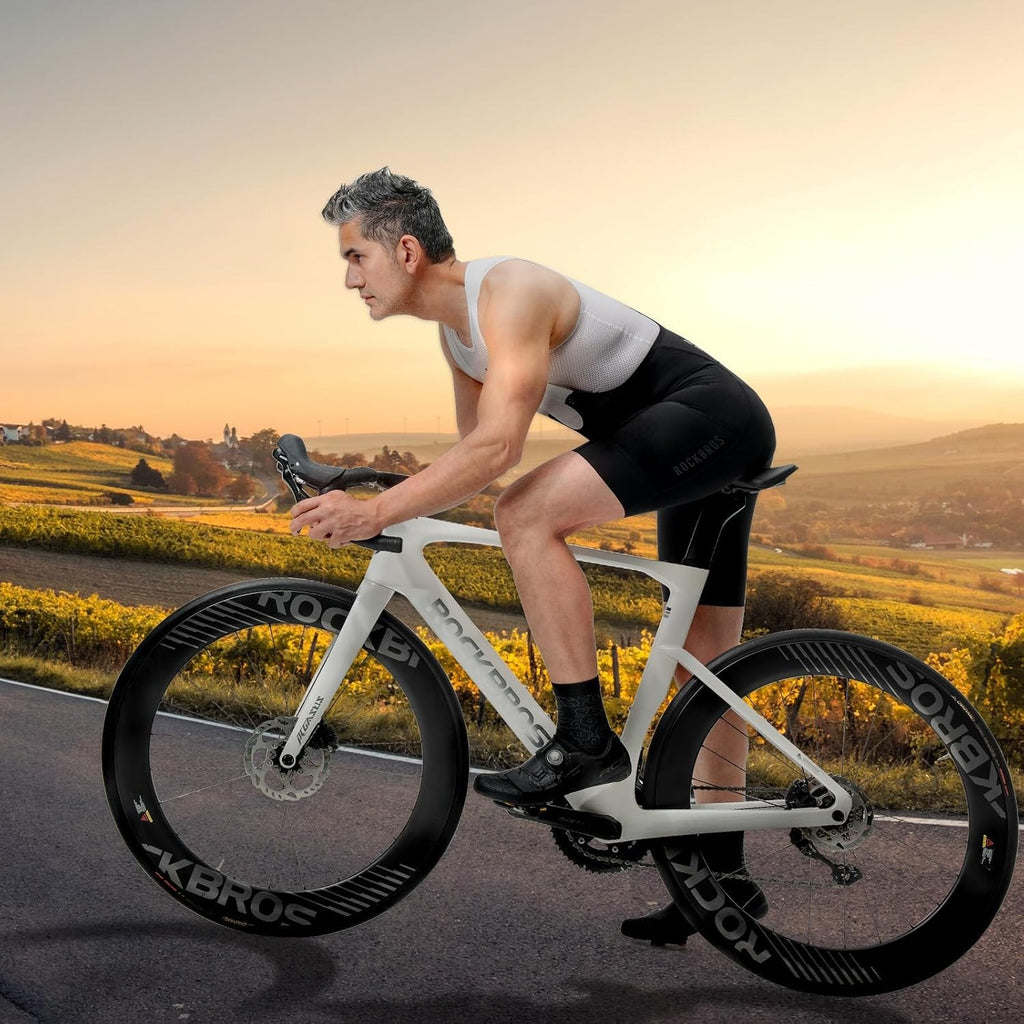 ROCKBROS Road to Sky Herren Träger Radhose Gepolstert, Atmungsaktiv