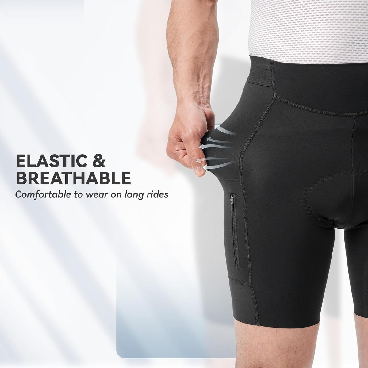 ROCKBROS Road to Sky Herren Gepolsterte Radlerhose Sommer, Atmungsaktiv