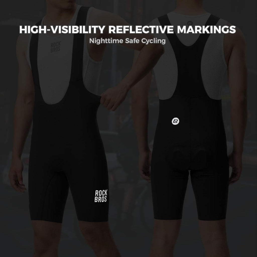 ROCKBROS Bib Shorts Fahrradhose mit Sitzpolster Herren