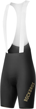 ROCKBROS Radlerhose mit Träger Gepolstert, Bib Shorts Herren, Fahrradhose Black