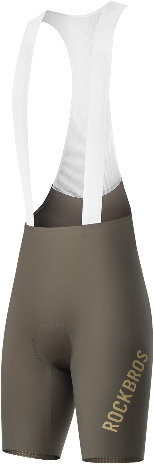 ROCKBROS Radlerhose mit Träger Gepolstert, Bib Shorts Herren, Fahrradhose Grey