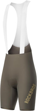 ROCKBROS Radlerhose mit Träger Gepolstert, Bib Shorts Herren, Fahrradhose Brown
