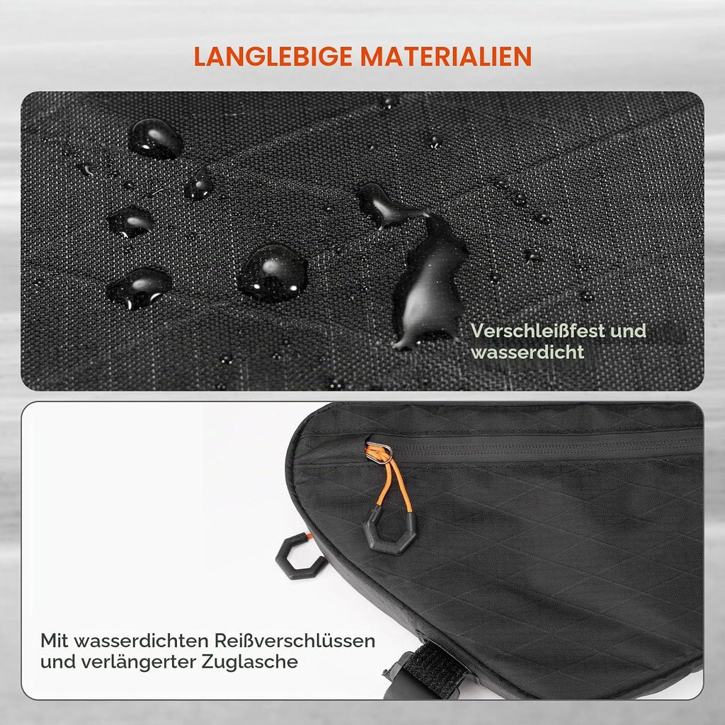 Qunature Bikepacking Rahmentasche Fahrradtasche Gravelbike Kompatibel mit Trinkblase